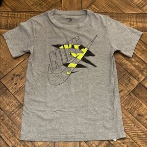 Nike Kids Gray T-Shirt with Yellow Accents